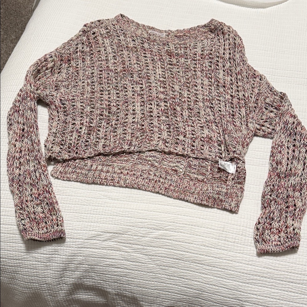 Melrose and Market Pink and Cream Knit Sweater